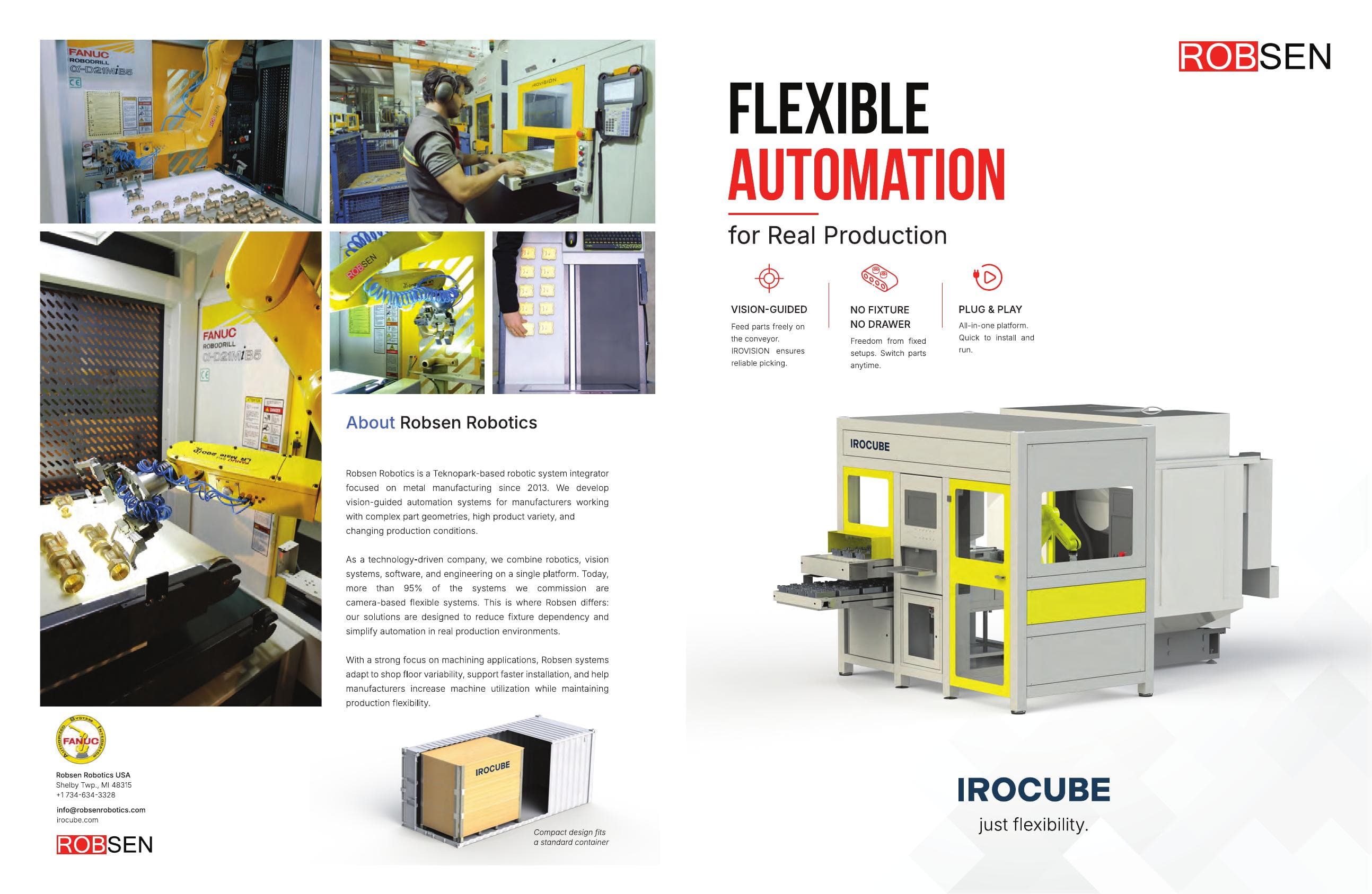 IROCUBE Flyer — Flexible Automation for Real Production cover