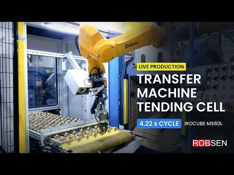 IROCUBE MS60L – Robotic Transfer Machine Tending Cell | Live Production at KAS Group