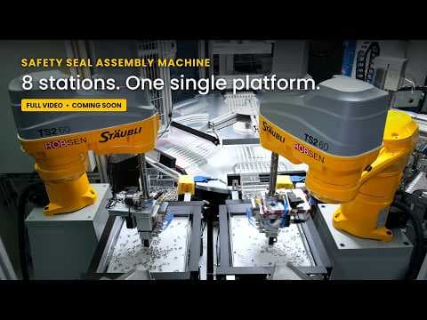 Safety Seal Assembly Machine - 8 Stations - One Single Platform