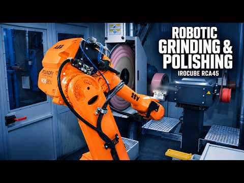IROCUBE RCA45 | Robotic Grinding & Polishing Cell for Zamak Parts | Robsen Robotics